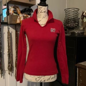 Aeropostale red stretch polo - juniors